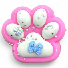 Лапка-антистрес, велика, таба, 11 см (малинова)