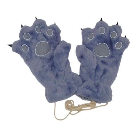 Меховые перчатки "Лапки квадробера" (серые)