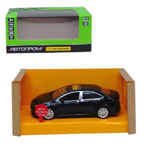 Машина металева "Toyota Corolla Hybrid" (світло, звук) чорна