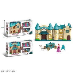 Замок для кукол куколка, карета, мебель, в коробке 51*8*27,5 см
