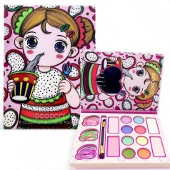 Косметика (паллетка теней для век, помада, кисточка) микс видов