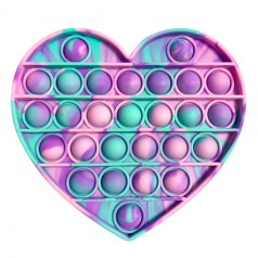 Редкий Pop It (Поп Ит) сердце «Цветная Феерия», игрушка антистресс 14*10,5 см