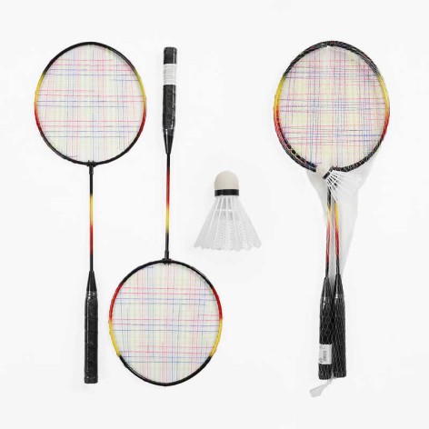Бадминтон 2 ракетки, 1 воланчик, металлический каркас, в сетке /50/