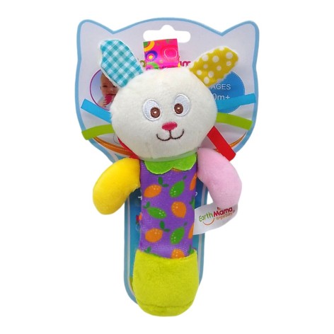 Брязкальце-піщалка м'яка "Зайченя"