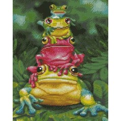 Набір для творчості алмазна картина Четвірка жабенят Strateg розміром 30х40 см (KB031)