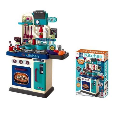 Кухня висота 69 см, 53 аксесуари, підсвічування, звукові ефекти, помпова подача води, посуд, продукти, кофемашина, кор. 