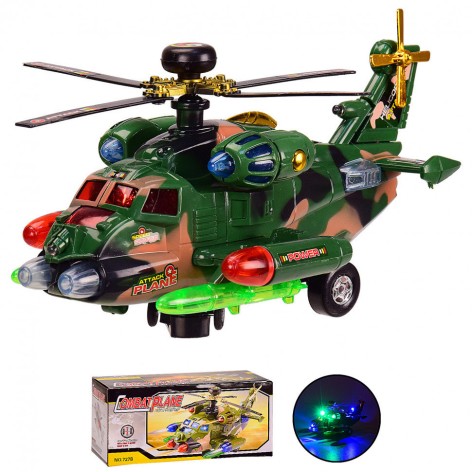Вертоліт іграшковий на батарейках світло, звук, 26*15 см