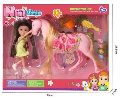 Ляльковий набір лялечка, конячка, аксесуари, в кор. 24.5*29*7.7 см 