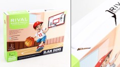 УЦЕНКА 30% Баскетбольное кольцо щит пластик 39,5-26см, кольцо металл 25см, сетка, мяч, насос, в кор-це, 40-30,5-6см /12/