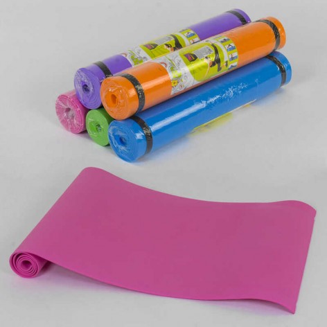 Килимок для йоги 5 кольорів, товщина 4 мм, 175*60*0,4 см