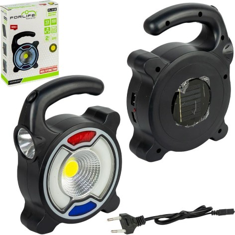 Ліхтар ручний на сонячній батареї, з акумулятором Forlife FL-3130