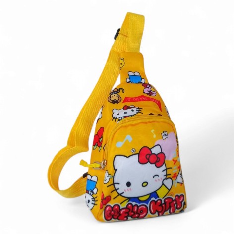Сумочка-рюкзак 22 см аниме Hello Kitty желтый