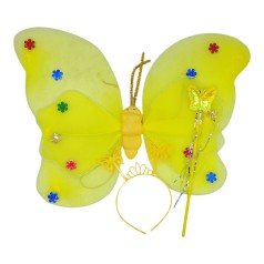 Крила бабочки, обруч, чарівна паличка, з підсвічуванням жовті