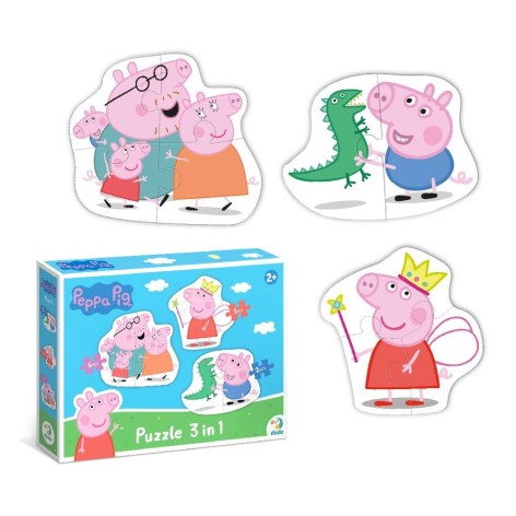 Пазл 3 в 1 «Peppa Pig»