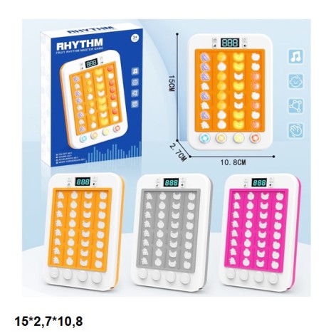 Гра 336A Rhythm фрукти батар.муз.світ.3кол.кор.15*2,7*10,8 