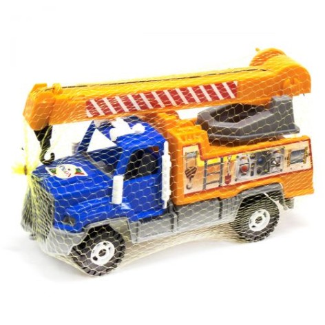 Спасательная машина с краном, синяя