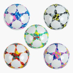 Мяч футбольный 5 видов, вес 310-330 грамм, материал мягкий PVC, МИКС  