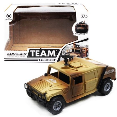 Джип іграшковий військовий, інерційний (хаммер бежевий)