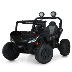 Джип M 6205EBLR-2(24V) (1шт) 2,4G, 4мотори45W, 2акум12V7AH, MP3, USB, BLUETOOTH, EVA, TF, шкіра, світло, музика, чорний