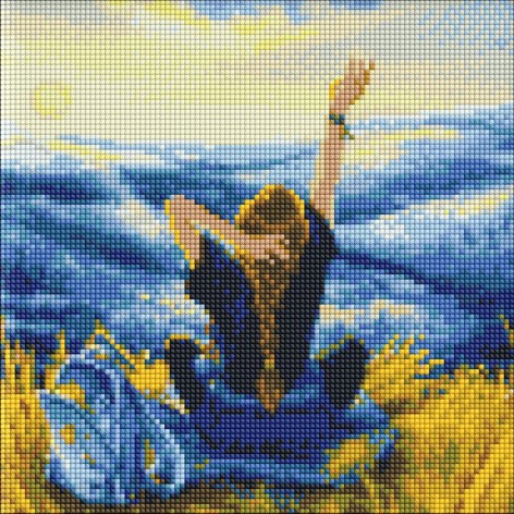 Набор с алмазной мозаикой без подрамника "Родные Карпаты" 30х30см