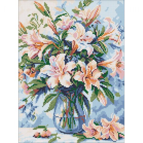 АЛМАЗНАЯ МОЗАИКА "ЦВЕТОЧНАЯ ПОЭМА" 30х40 см