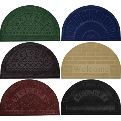 Килимок гумовий півкруг 37*57см з тисненням 2901-5