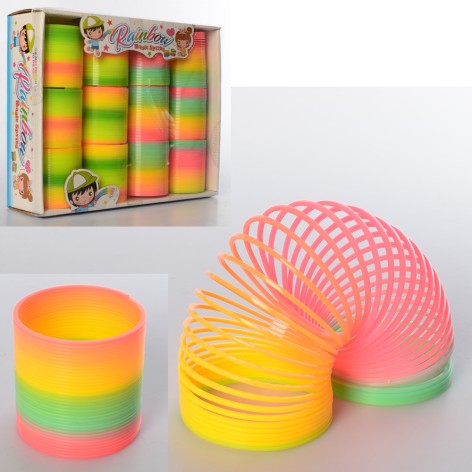 Пружинка веселка, 6,5см, 12шт у кор. 27-22-7см /40