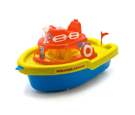 Катер на колесах синій