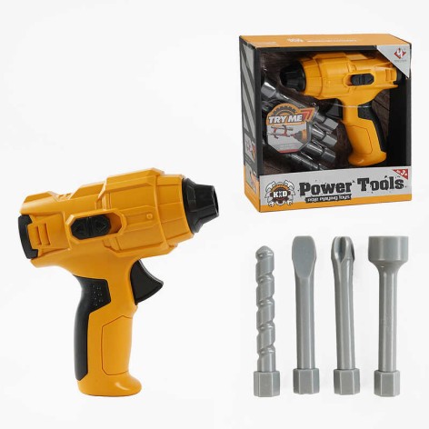 Шурупокрут іграшковий Yue Qiang механічний принцип роботи, 3 насадки T011