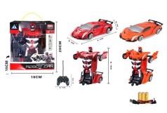 Машина-трансформер на р/к 2 види, на батарейках, USB-кабель, підсвічування, пульт 27 MHz, у кор. 