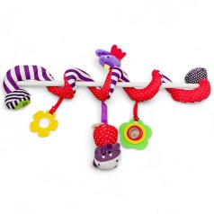 Погремушка животного мягкая спираль с прорезывателем,колокольчик вид 4