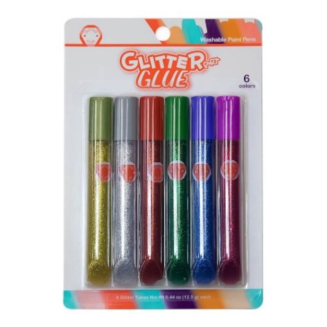 Набор "Клей с блестками", 6 шт.