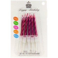 Свечи металлик бордо