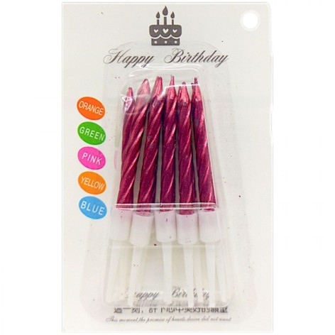 Свечи металлик бордо