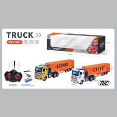 Радіокерований трейлер 2 кольори, контейнеровоз, підсвічування, акумулятор 3.7V, пульт 27 MHz, USB-кабель, в кор. 