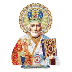 Набор для творчества алмазная мозаика Святой Николай Чудотворец Strateg на подставке размером 30х30 см кр (BJP205)