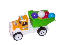 Вантажівка іграшка Бамсик з кульками (зелений)