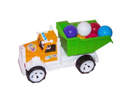 Вантажівка іграшка Бамсик з кульками (зелений)