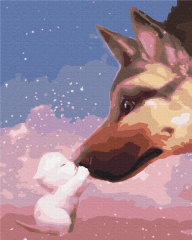 Картина за номерами: Сміливий друг 40*50 BS37432