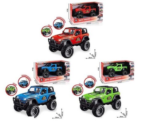 Джип 3 види, світло, звук, інерція, 1:15, двері відчиняються, в кор, МІКС 