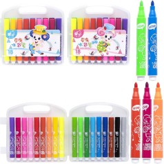 Фломастер 18 кольорів 229-18 "Water color pen" у пластиковому боксі