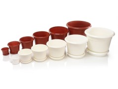 Горщик для квітів d 165 (білий) з підставкою