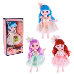Кукла мікс 3 види, скляні очі кор. 15*7*29см 