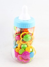 УЦЕНКА 20% Брязкальце 16шт, от 8 см, 3 цвета, в колбе(бутылка-34,5см), 27-16-16см /36/