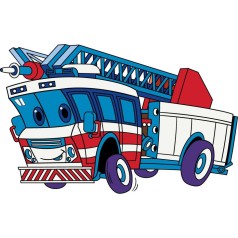 Дитяча розмальовка. Розпис по полотну "Машина-рятівник" (25х30 см)