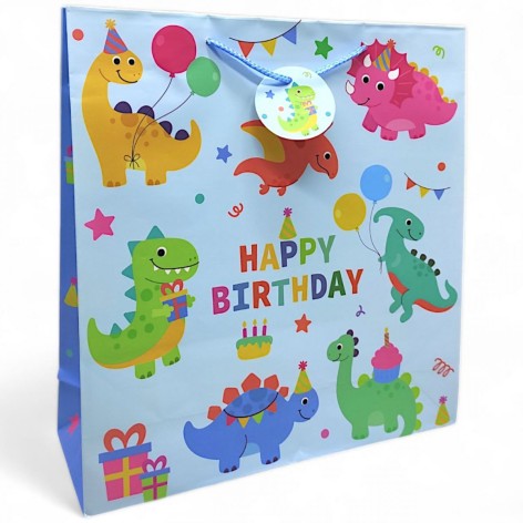 Пакет подарочный "Happy birthday", детский 35х37х12 см