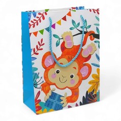 Пакет 24 х 8 х 18 см Обезьянок