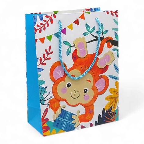 Пакет 24 х 8 х 18 см Обезьянок