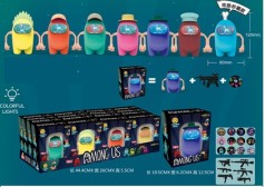 Игровой набор Amoung us на батарейках, 7 видов, с оружием 16 шт. в коробке 10,5*6,2*12,5 см