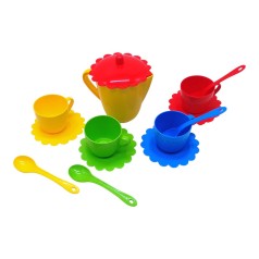 Набор посуды Ромашка, 15 элементов (желтый)